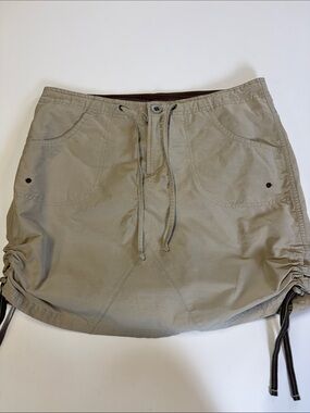 Columbia Khaki Skirt Womens Small Drawstring Outdoor Hiking
